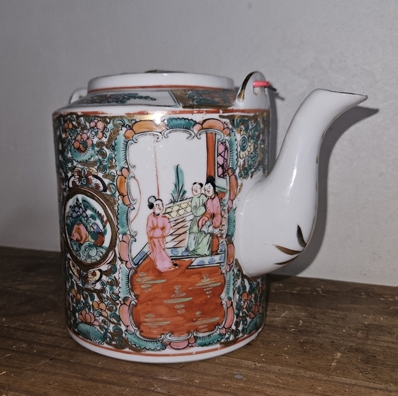 japanese porcelain ware Other - Antique Chinese Handpainted Floral Teapot No Cracks Or Chips!
